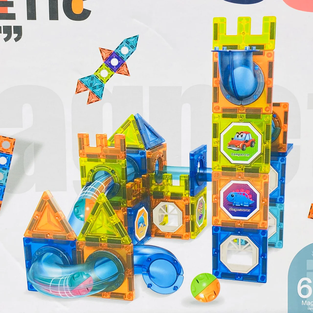 DIY Magnetics Sheet Blocks 68 Pcs-five