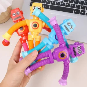 Robot pop tube toys for kids